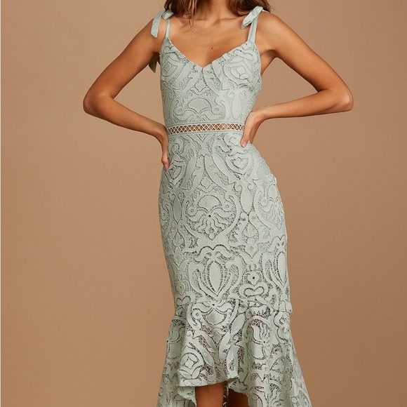 Lulus High-Low Midi Dress - Picture 4 of 6